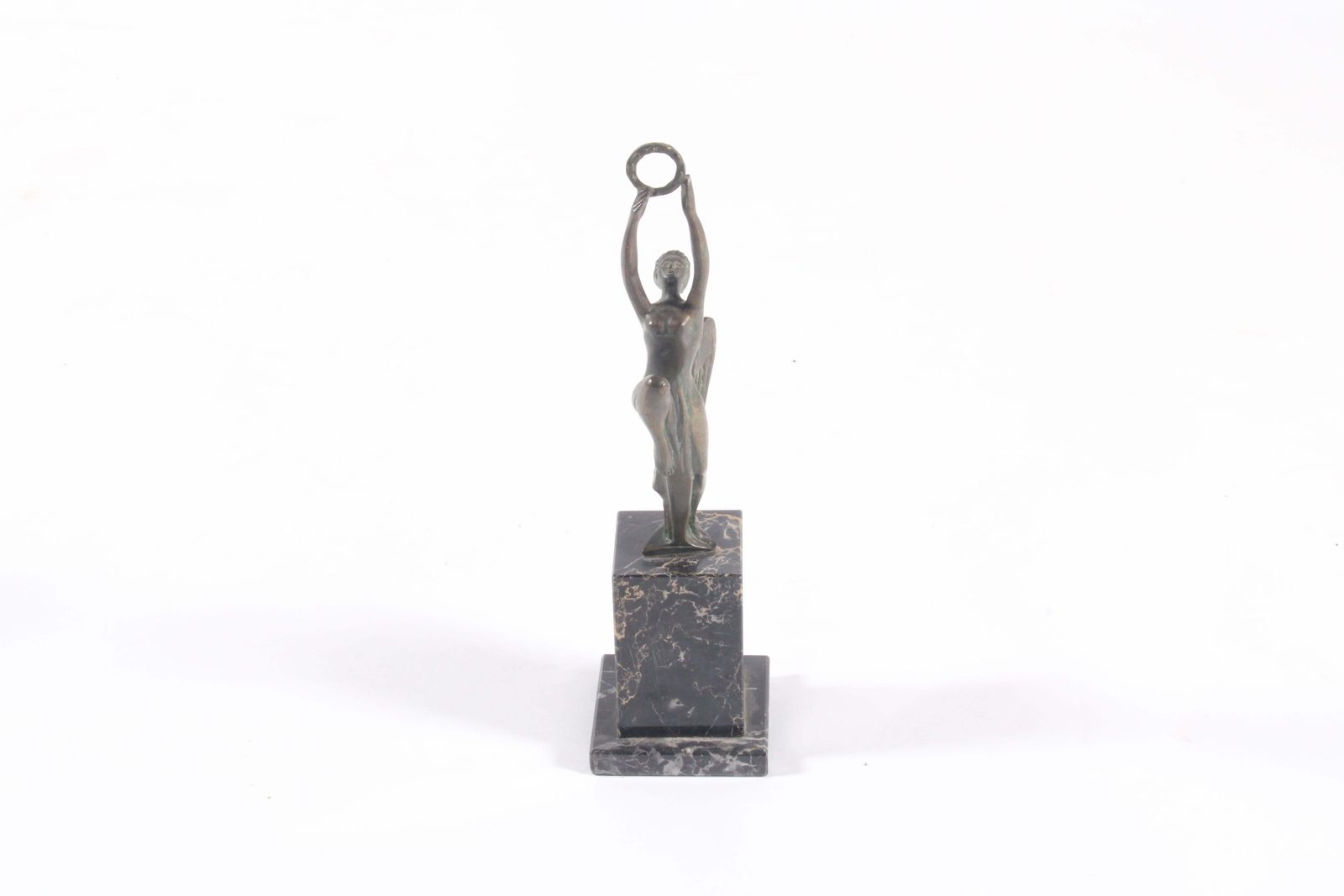 Gorgeous Italian Art Deco Figurative Bronze On Marble Base *Free Global Shipping photo 995.0