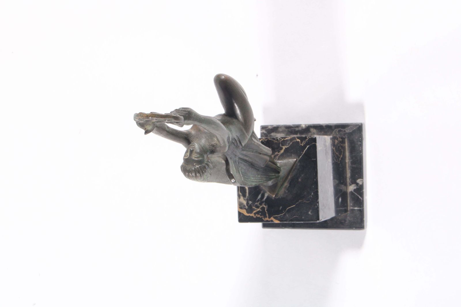 Gorgeous Italian Art Deco Figurative Bronze On Marble Base *Free Global Shipping photo vintage