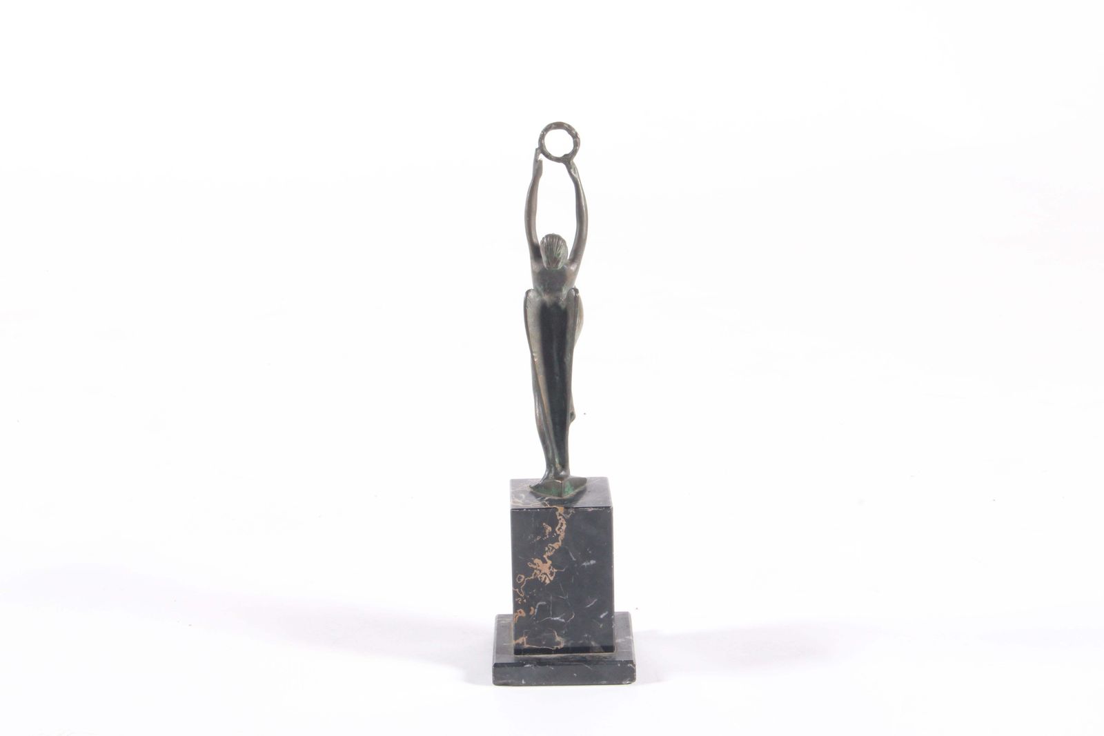photo for sale Gorgeous Italian Art Deco Figurative Bronze On Marble Base *Free Global Shipping