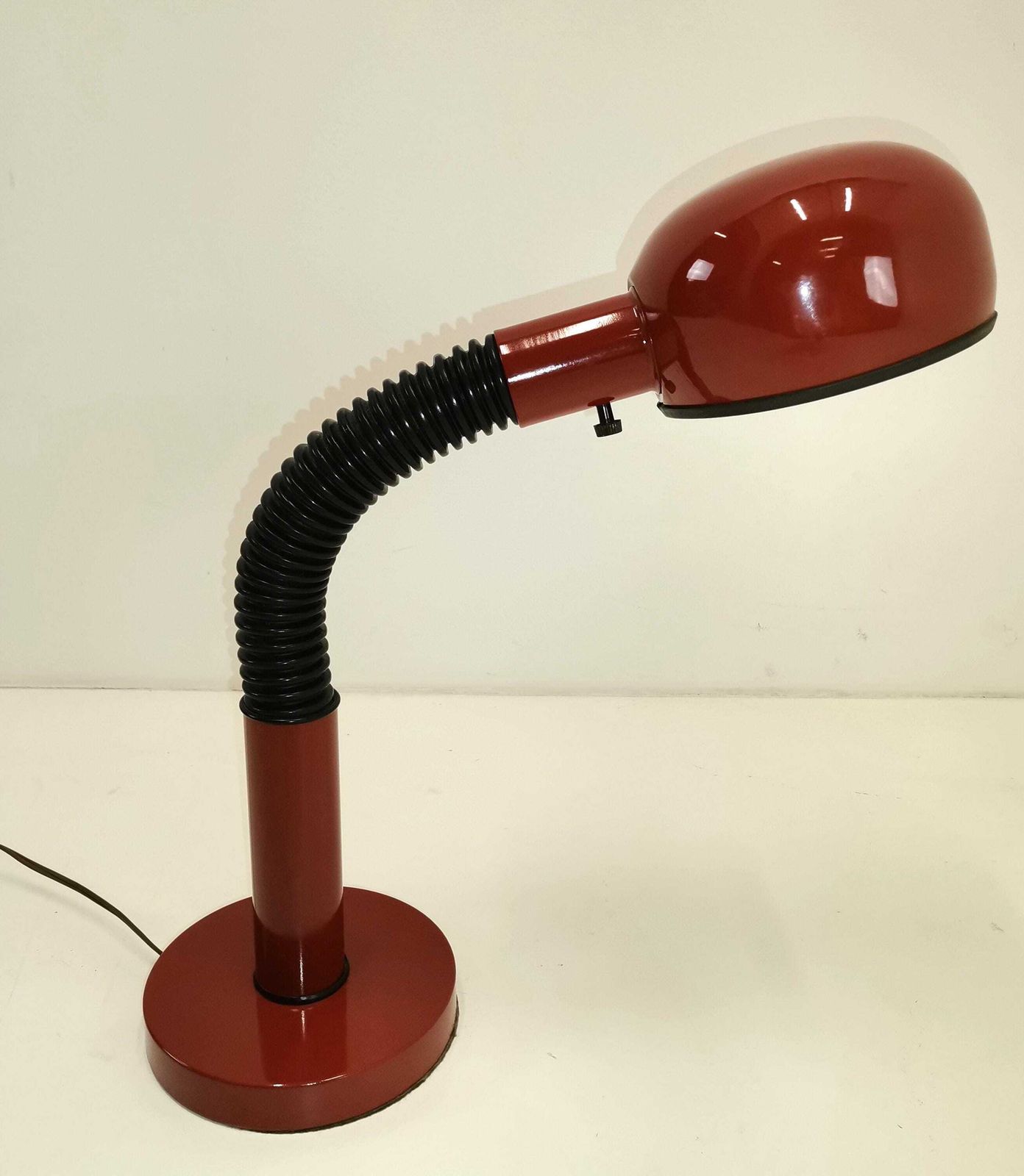 Modern Enameled Orb Shade Desk Lamp/ 1980s/ Yugoslavia/Mid Century