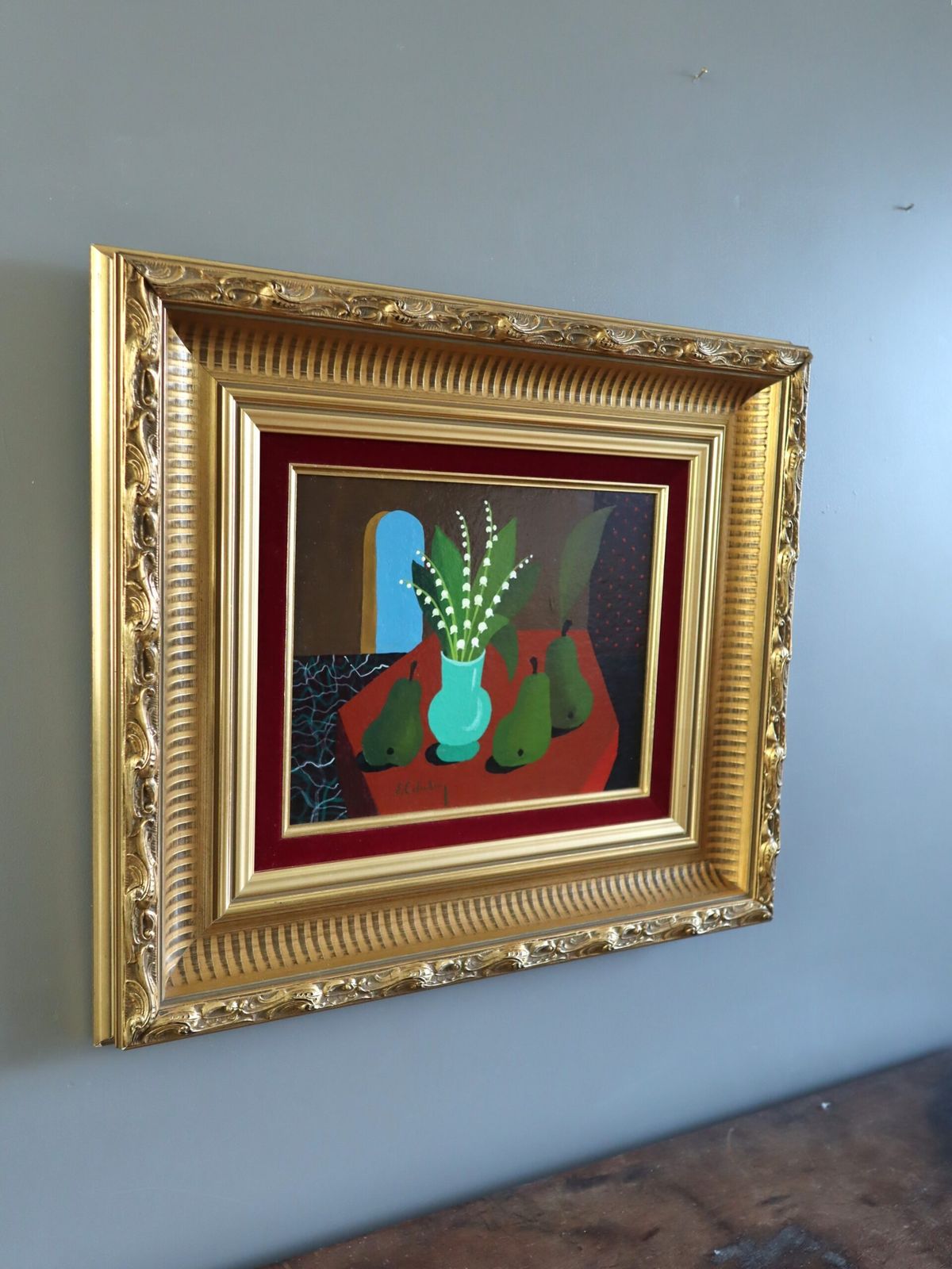 Lily Of The Valley With Pears Painting photo Art