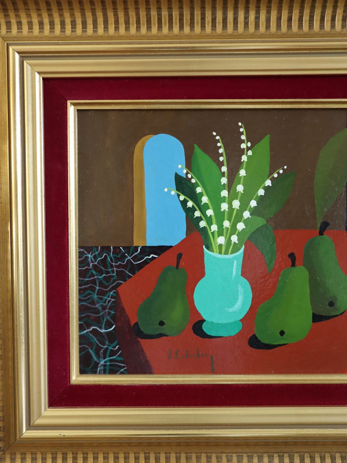 Lily Of The Valley With Pears Painting photo vinterior