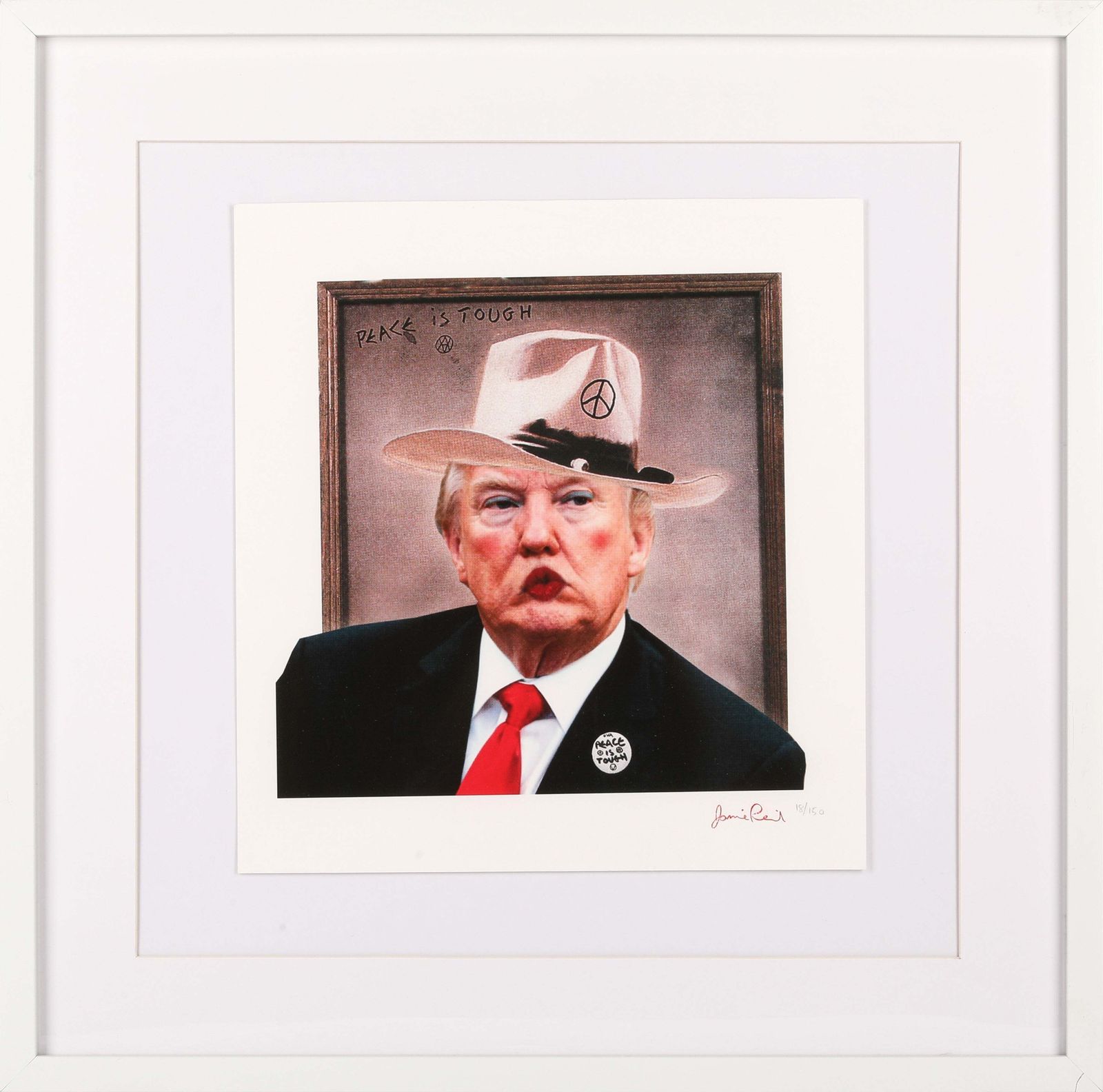 Jamie Reid, Trump! Peace Fucker!!, 2018 Giclee Print