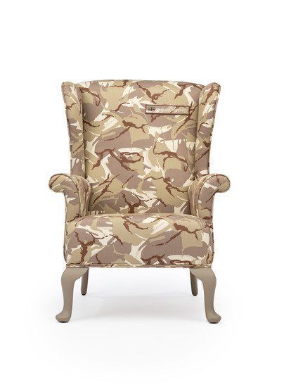 The Army Desert Camouflage Wing Chair. photo furniture