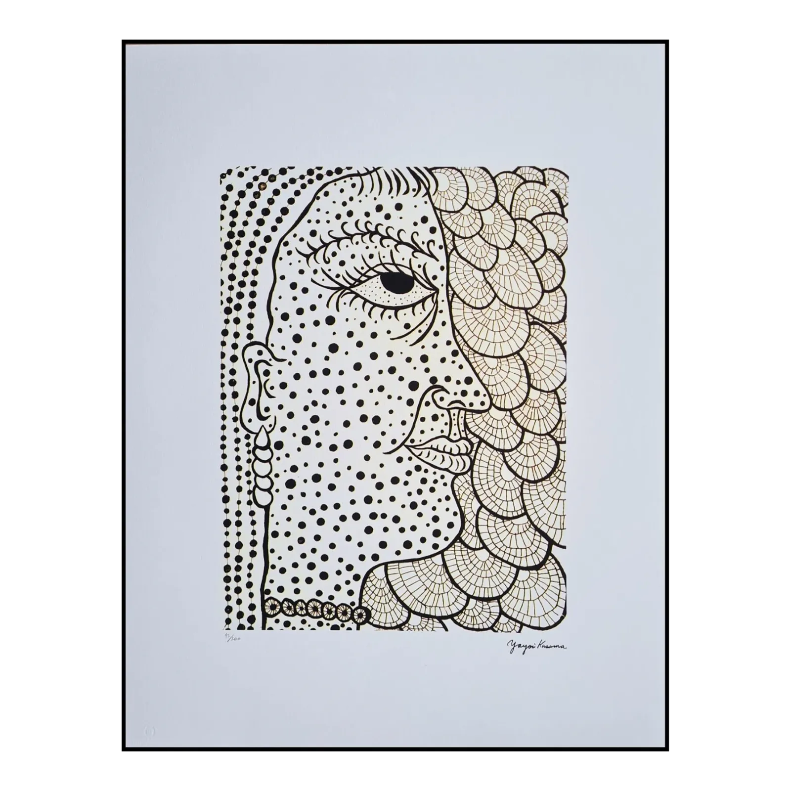 After Yayoi Kusama, Self Portrait, Lithograph, 1990s