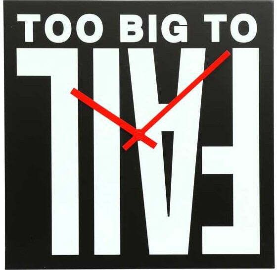 Barbara Kruger, Untitled (Too Big To Fail Wall Clock), 2012
