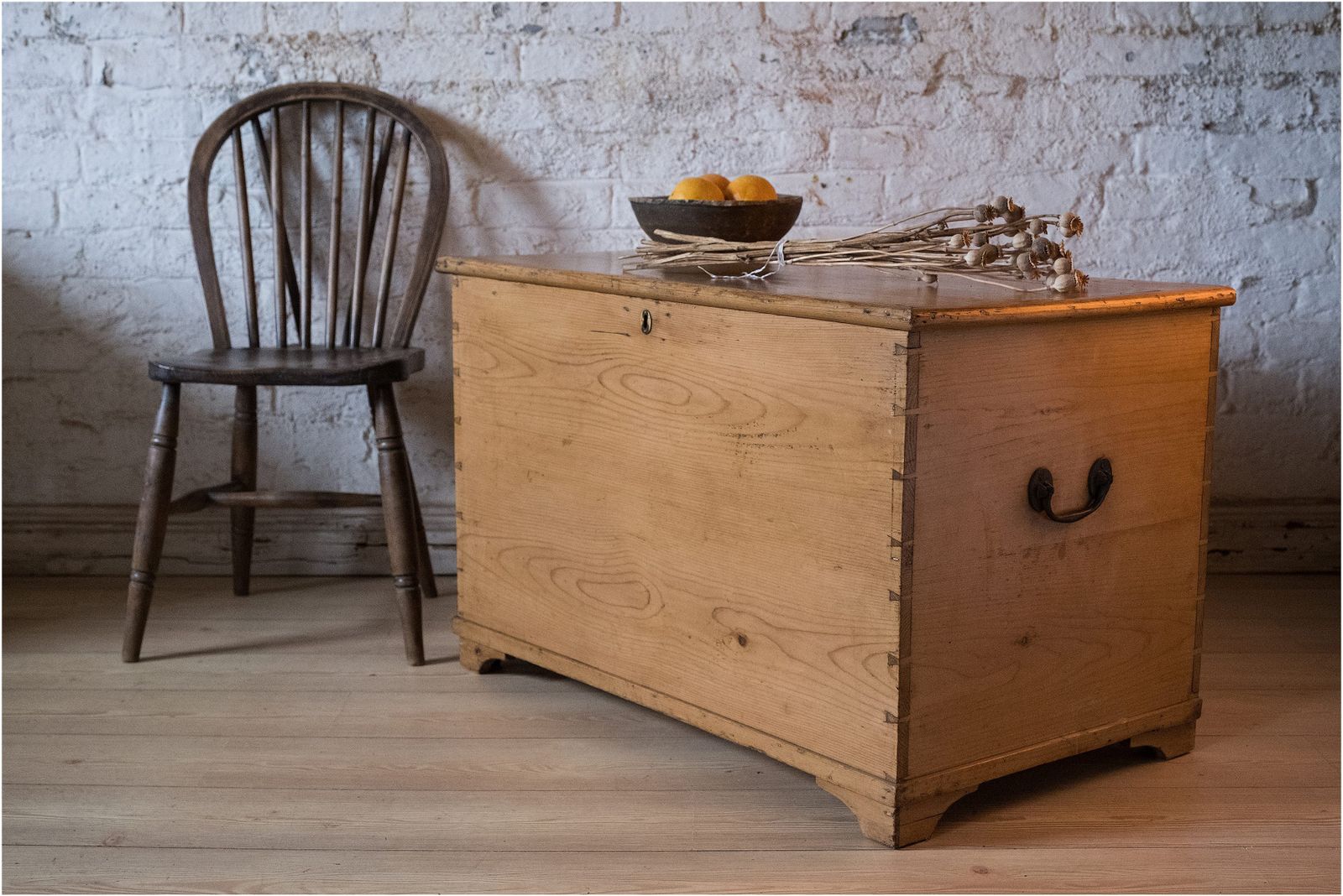 Victorian Stripped Pine Blanket Box (923) photo 410.0