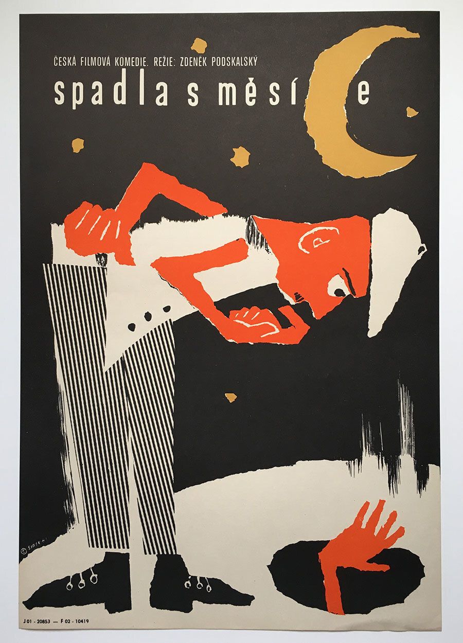 Movie Poster, She Dropped From The Clouds, Břetislav šebek, 1961