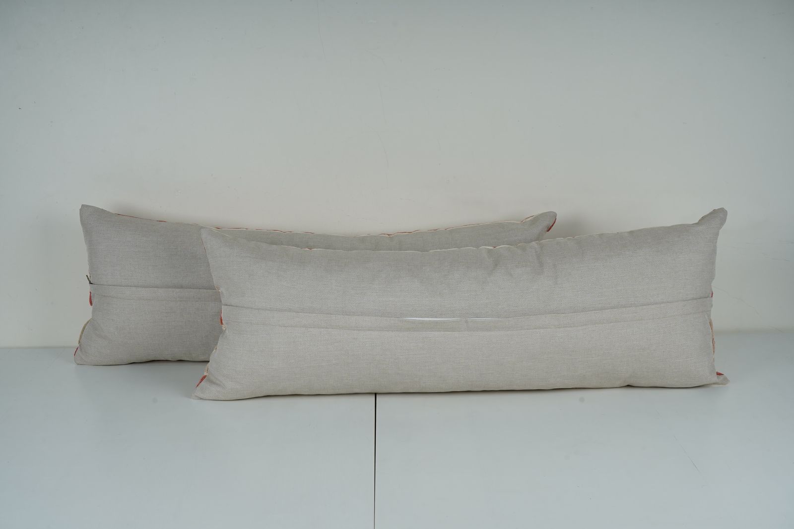 Handmade Suzani Lumbar Pillow Cover Set – Embroidered Turkish Cushion photo for sale