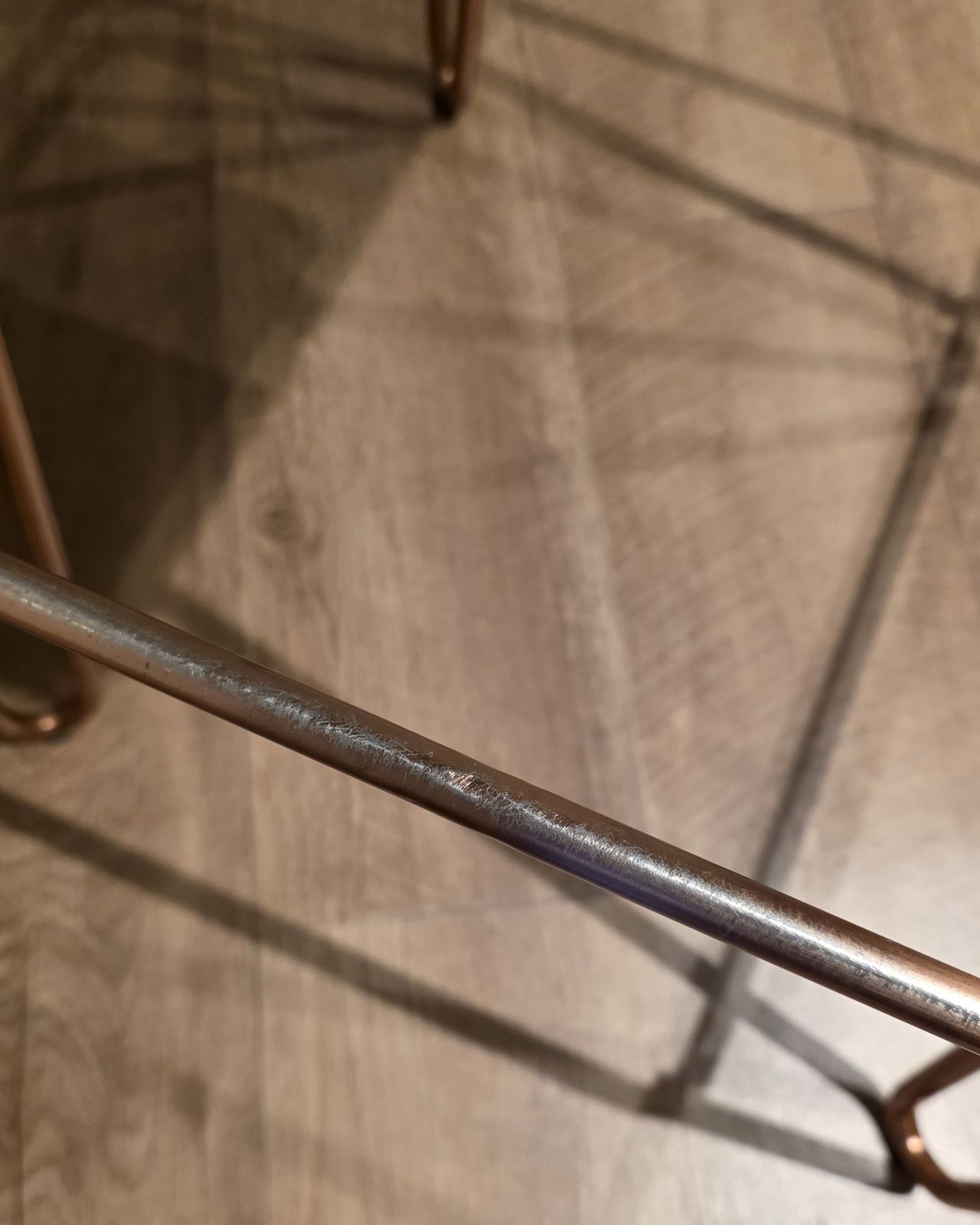 Retro Bar Stool With Square Wraparound "Hairpin" Legs And Leatherette Upholstery photo buy