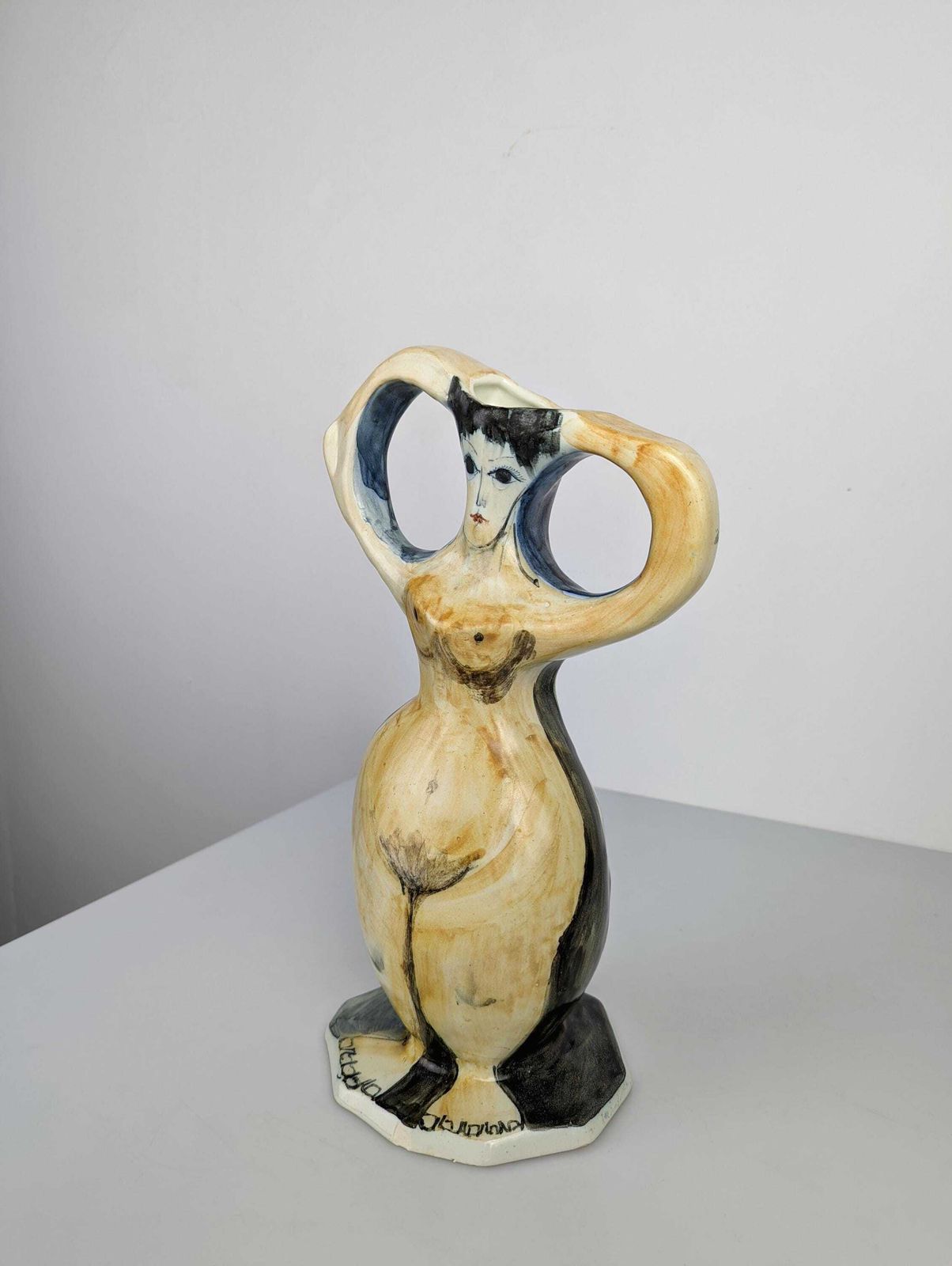 Biomorphic Ceramic Sculpture Vase Woman Modern Style Europe 20th Century photo buy