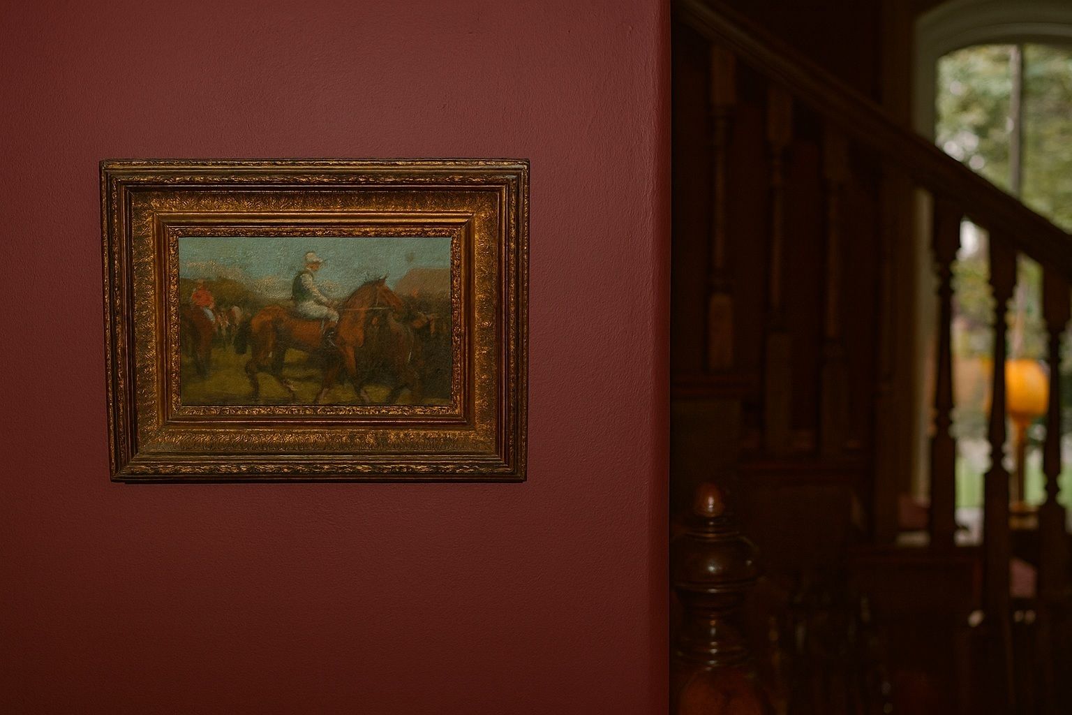 Edwardian Racehorse Paddock Study In The Manner Of Alfred Munnings, C.1910 photo Art
