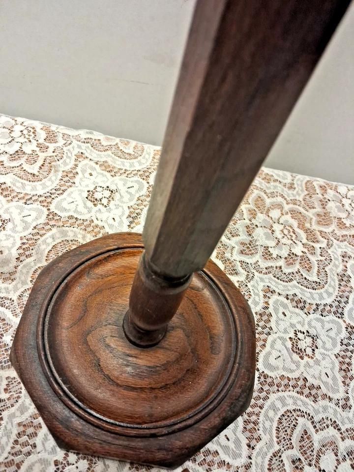 Antique Plant Candle Or Smoking Stand Wooden Ash Tray photo Home Decor