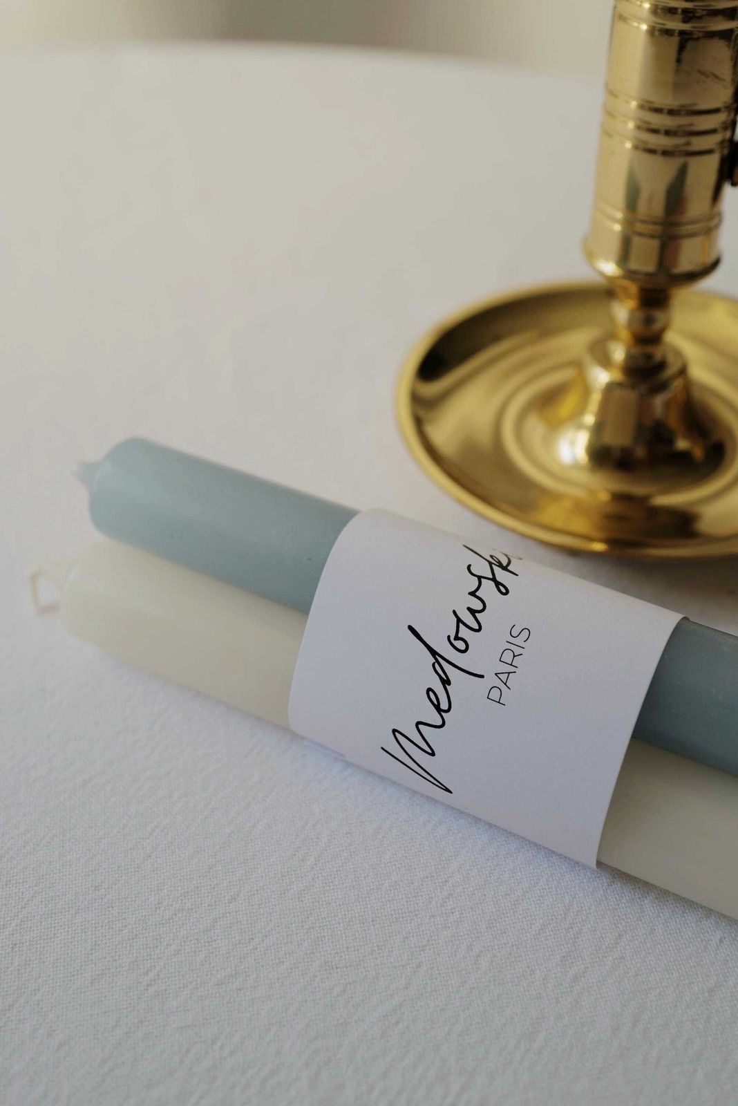 photo furniture Vintage Brass Chamberstick Candle Holder With Handle   Made In France