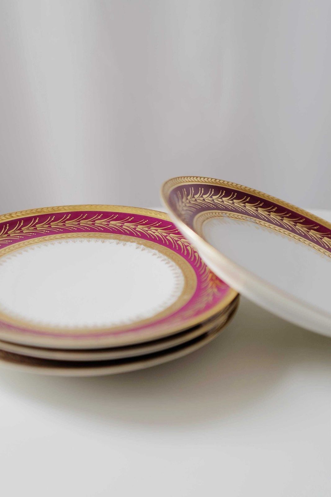 Set Of 4 Limoges Porcelain Dessert Plates. Thanksgiving Gift @ Medowski Paris photo 146.0