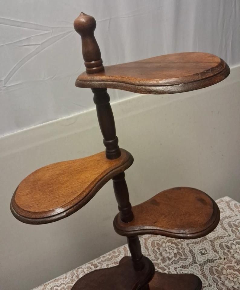 Vintage 4 Tier Adjustable Plant Stand Whatnot photo Home Decor