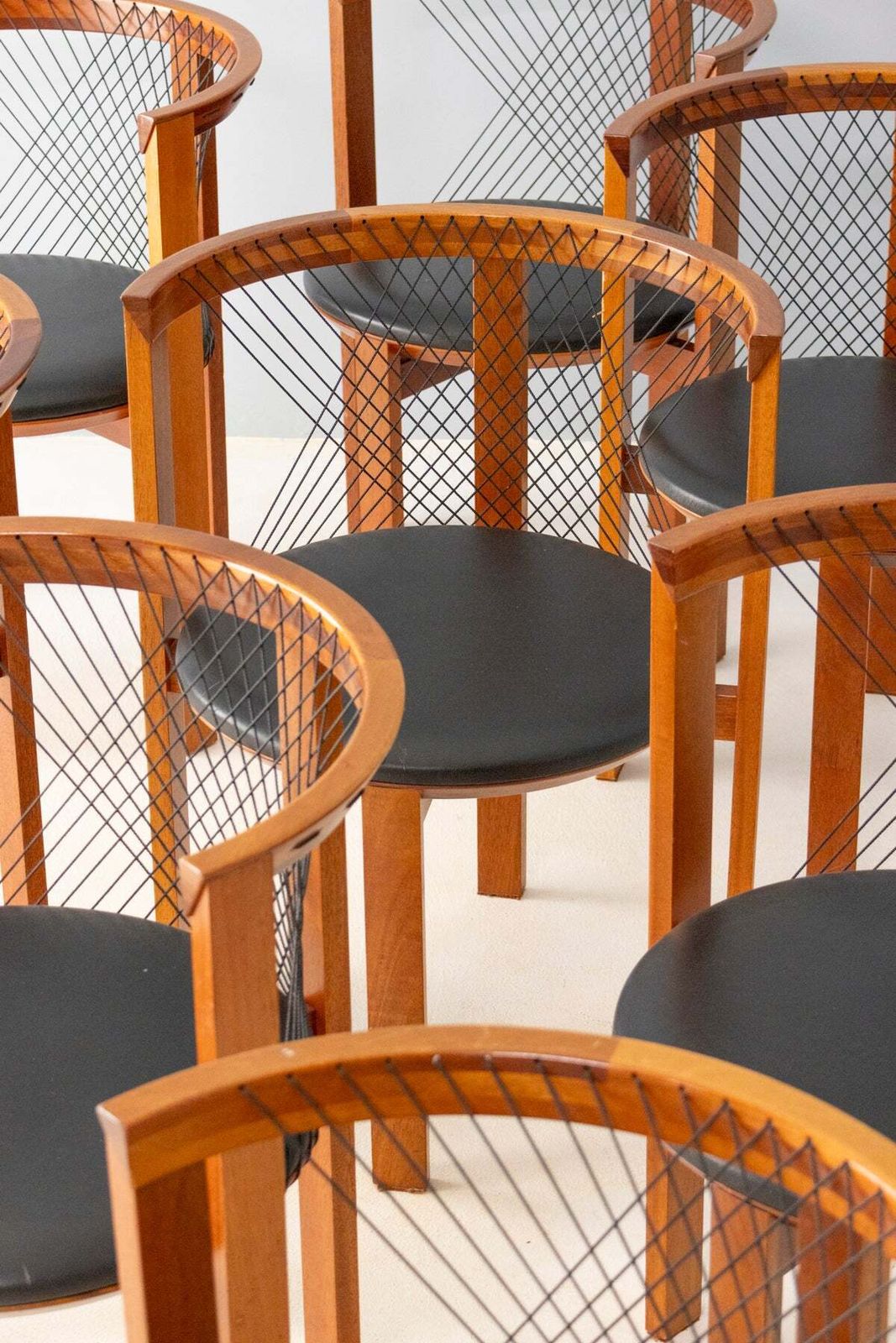 String Chairs By Neils Jørgen Haugesen For Tranekaer, 1980s (Set Of 8) photo Furniture