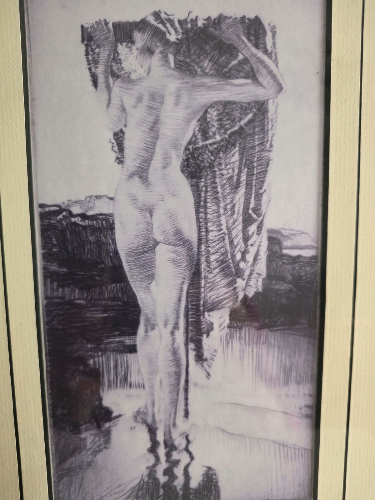 1930's Framed Print 'The Shrimper' By William Russell Flint (1880   1969) photo Art