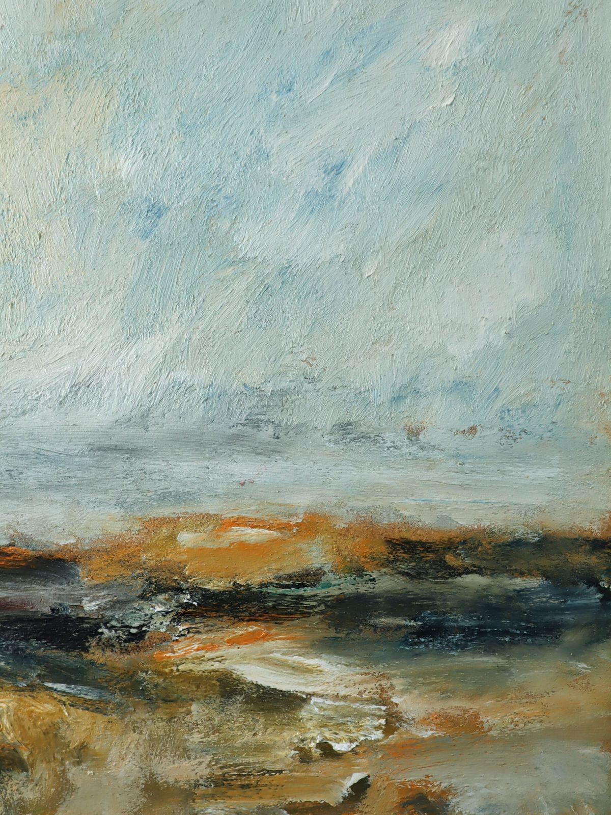 Golden Drift Oil Painting, 1990s photo buy