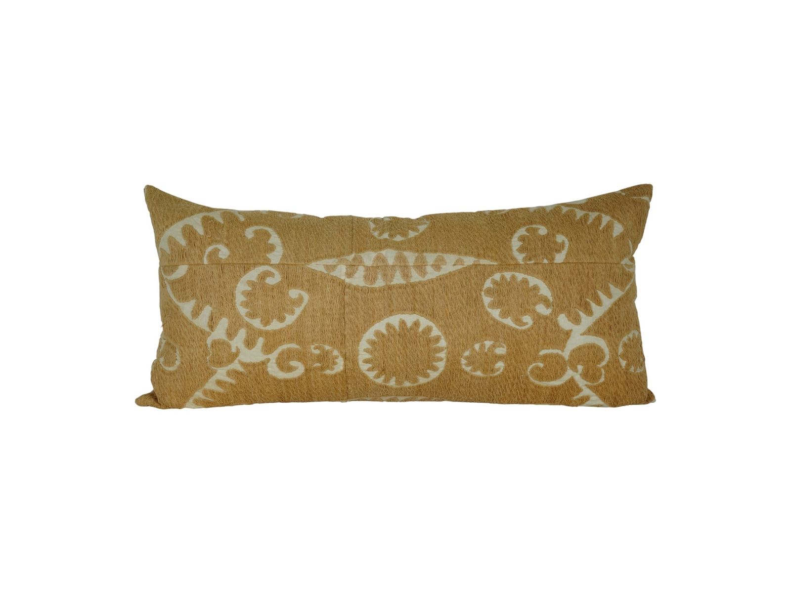 Suzani Bedding Pillow, Tribal Cushion Cover, Oversize Lumbar Embroidered Pillow
