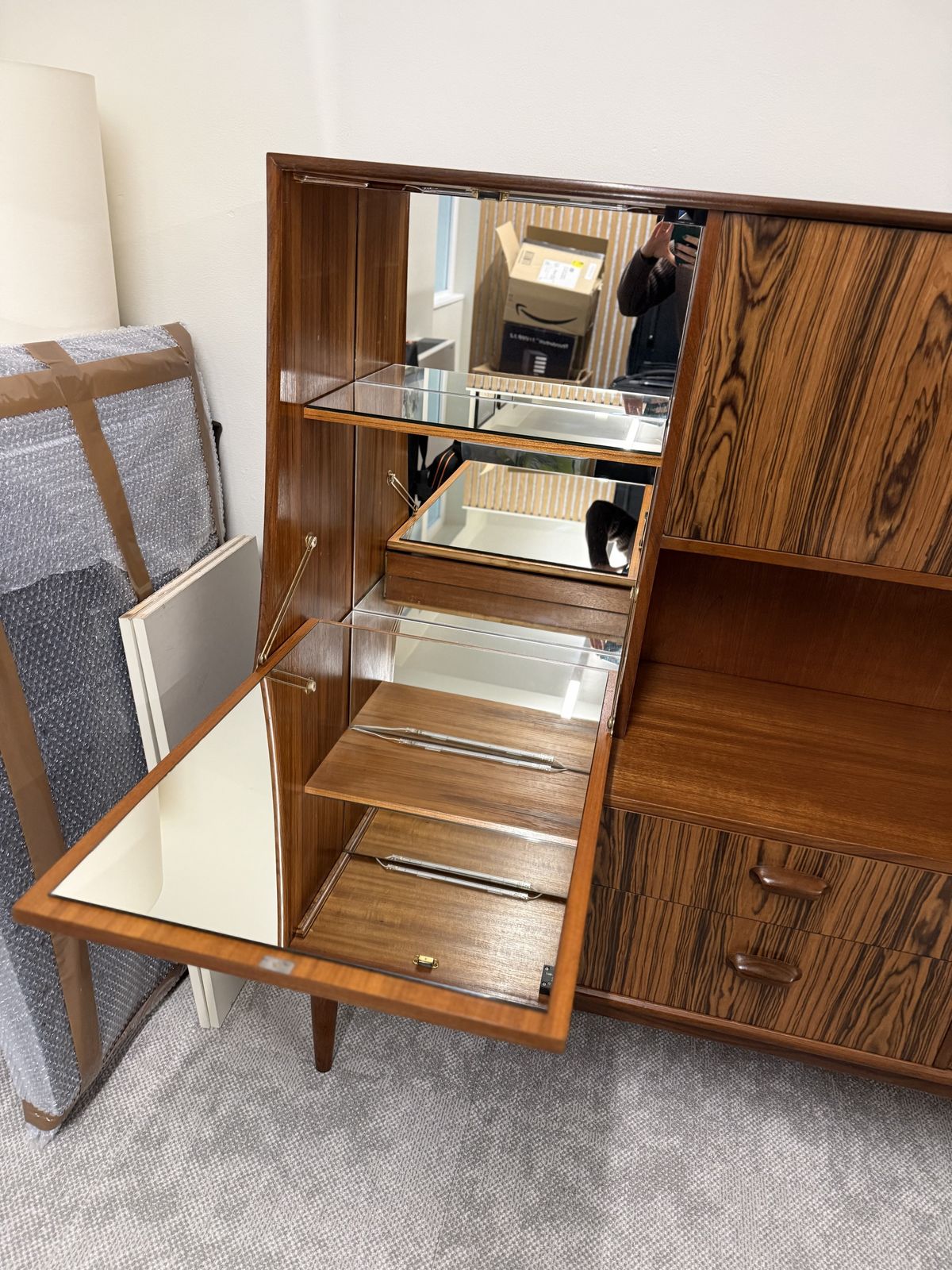 photo furniture Midcentury G Plan Cocktail Sideboard In Teak & Paldao Wood