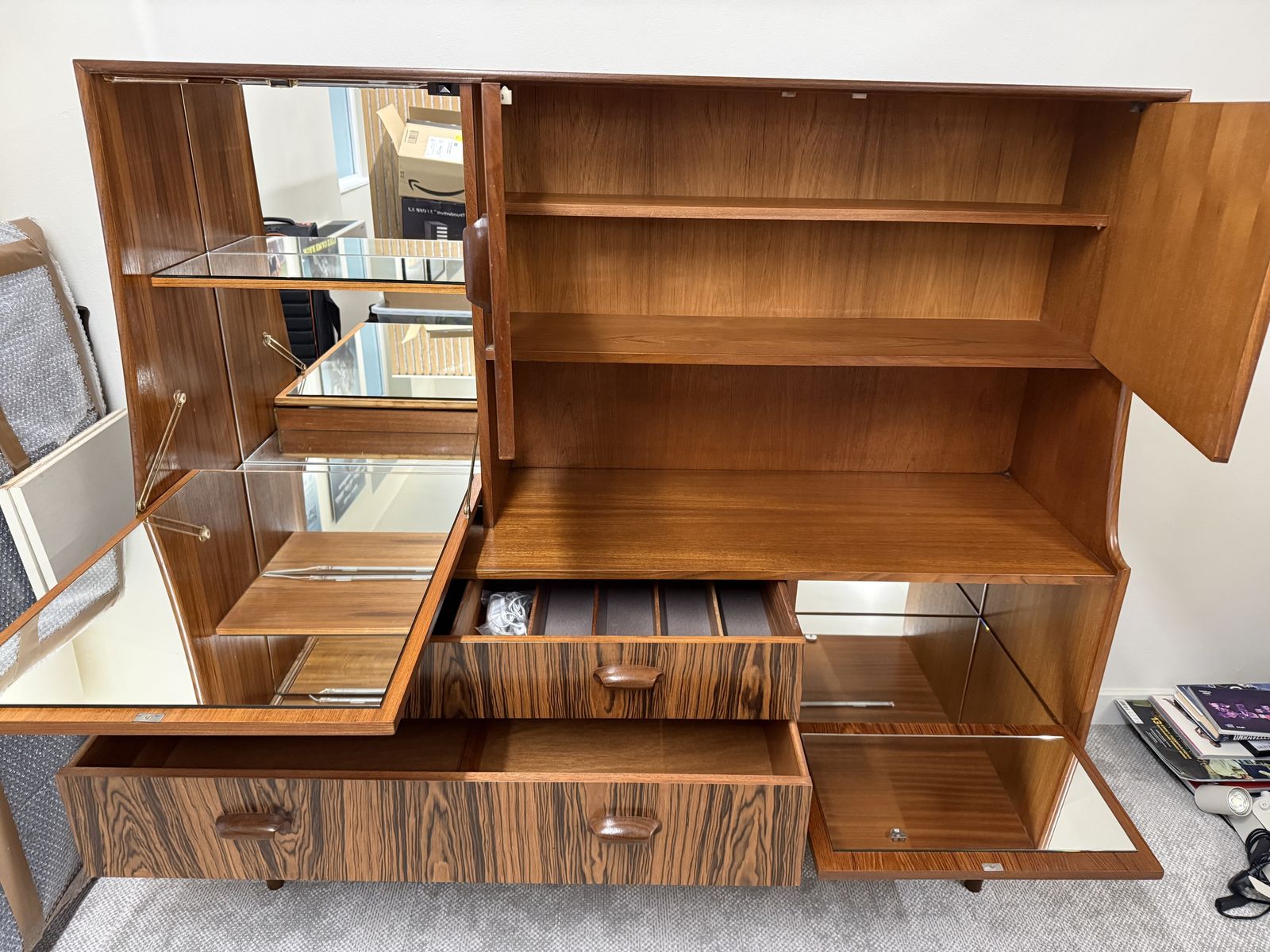 500.0 Midcentury G Plan Cocktail Sideboard In Teak & Paldao Wood photo