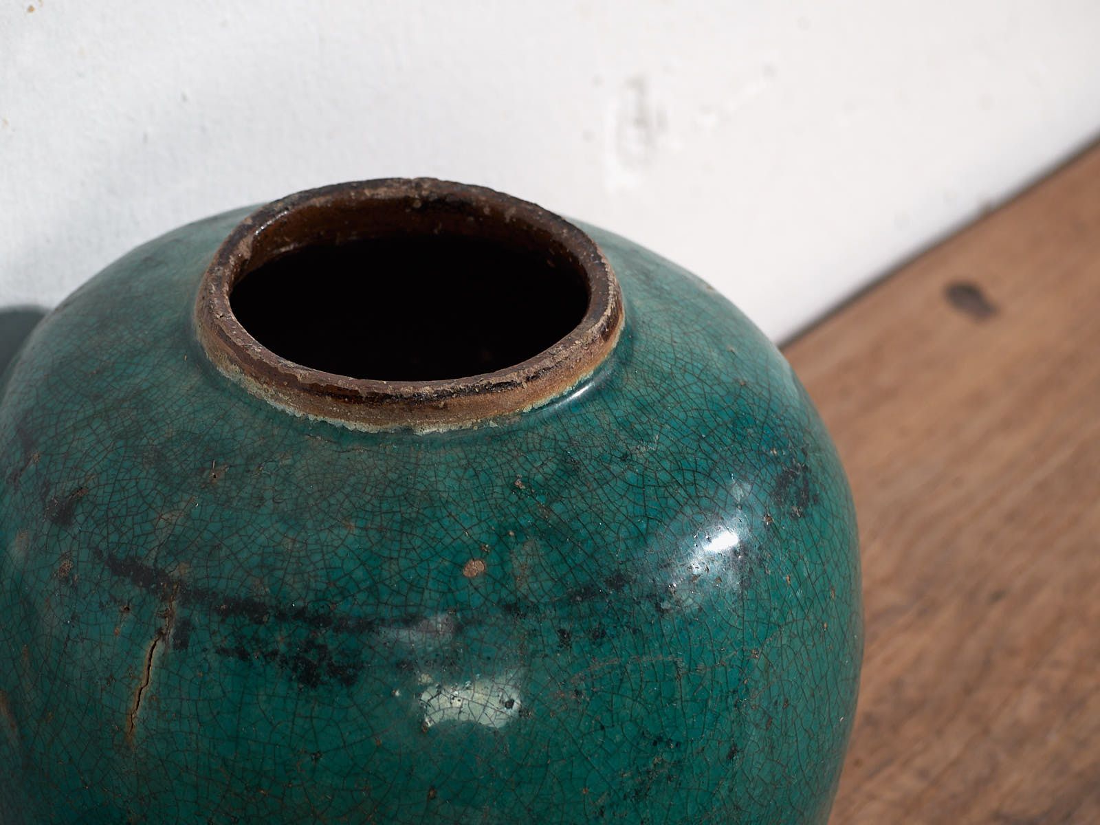 Antique Green Round Vase (C.1820) #28 photo for sale