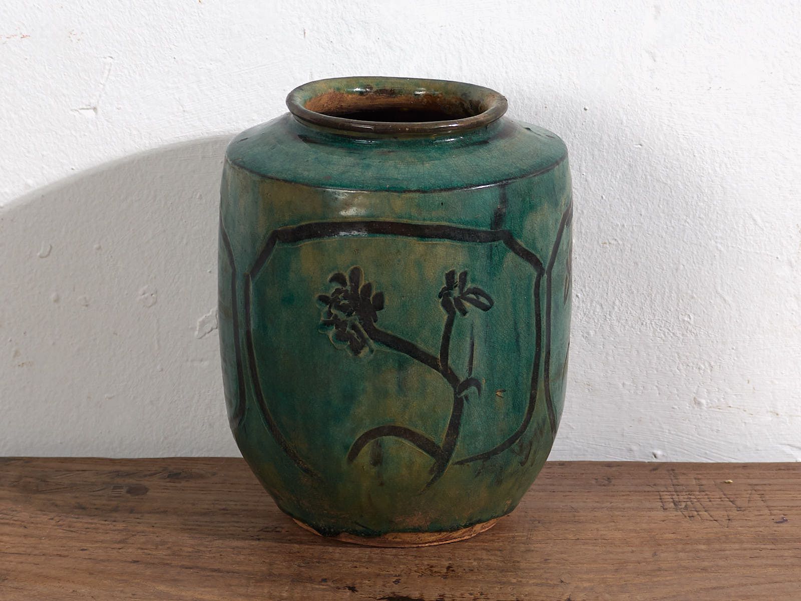 Antique Asian Vase With Floral Details (C.1820) #14 photo Home Decor
