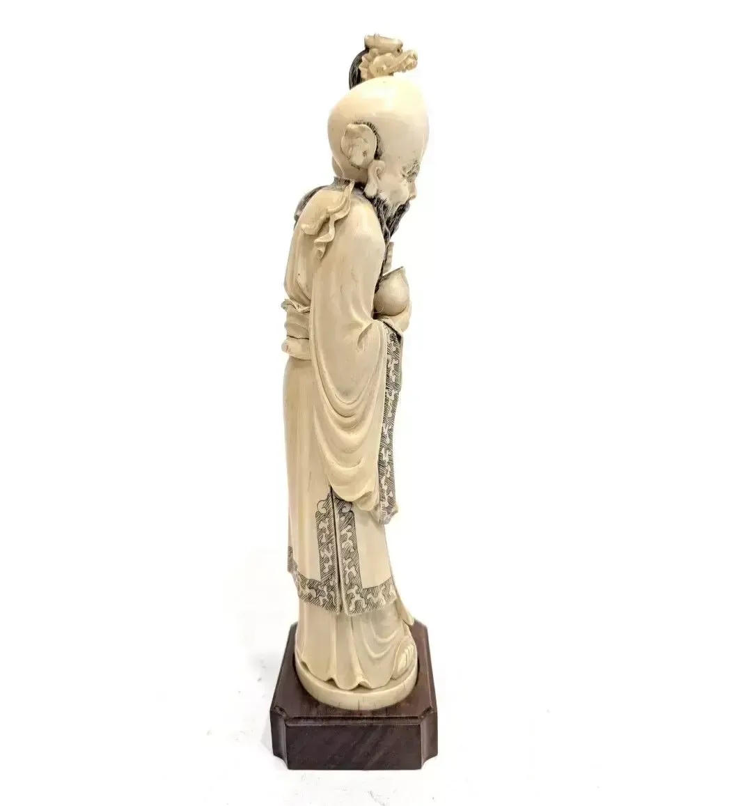 19th Century Ivory Statuette Of A Bearded Old Man photo for sale