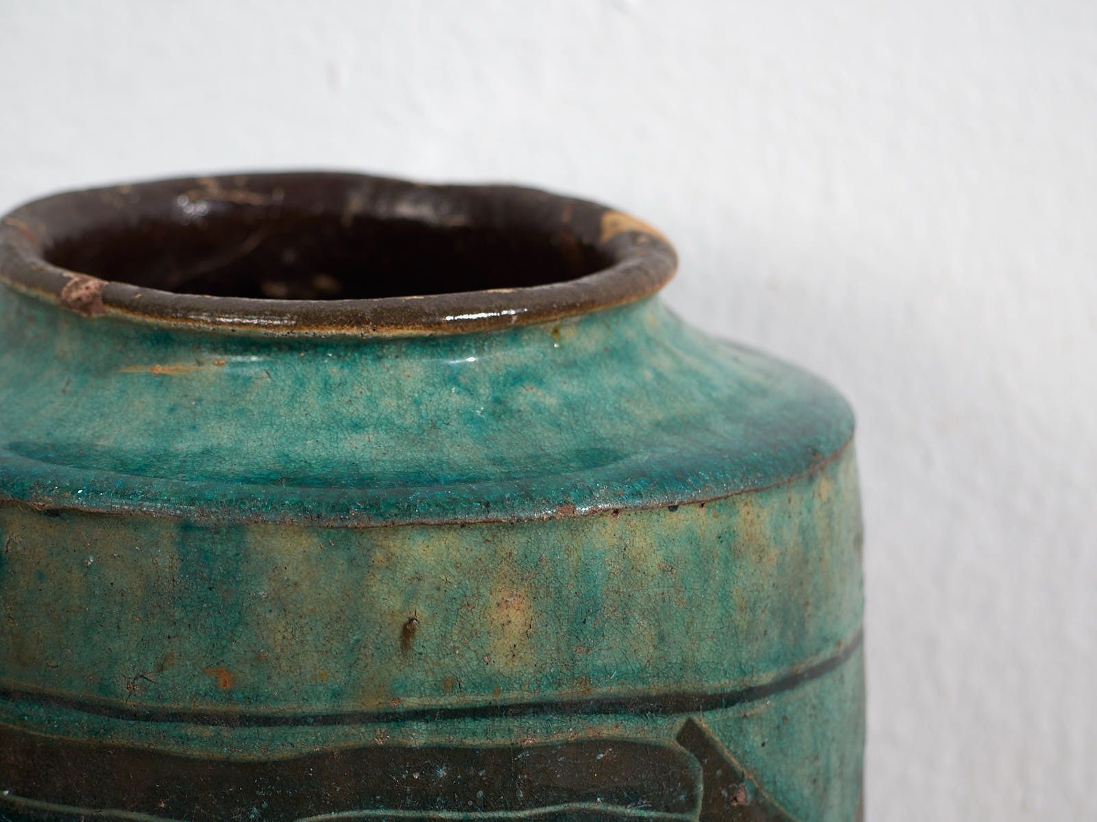 Antique Emerald Green Enameled Vase (C.1820) #26 photo furniture
