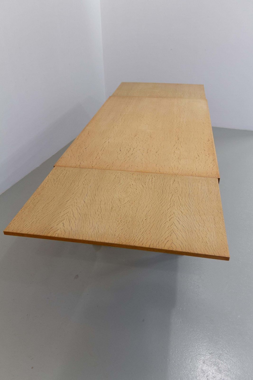 photo for sale Danish Brutalist Oak Extendable Dining Table Attr. To Henning Kjærnulf 1960s
