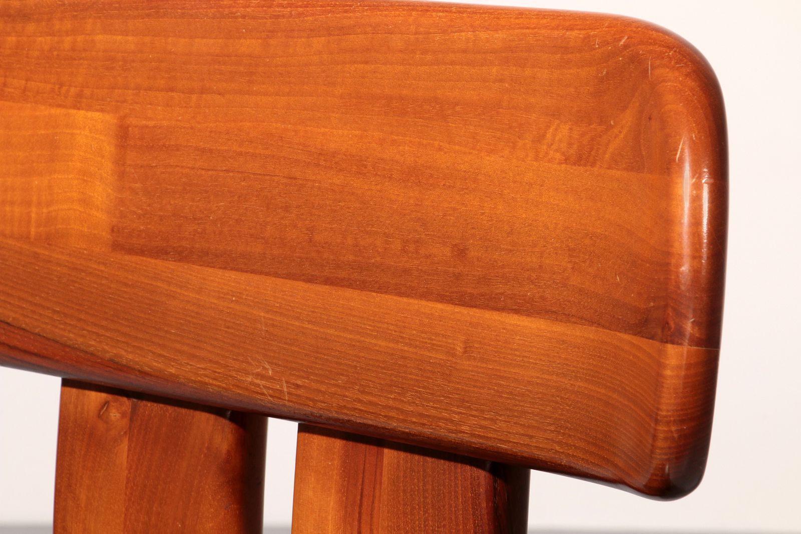 photo vinterior Mario Marenco Walnut Sapporo Dining Chairs For Mobilgirgi, 1970s