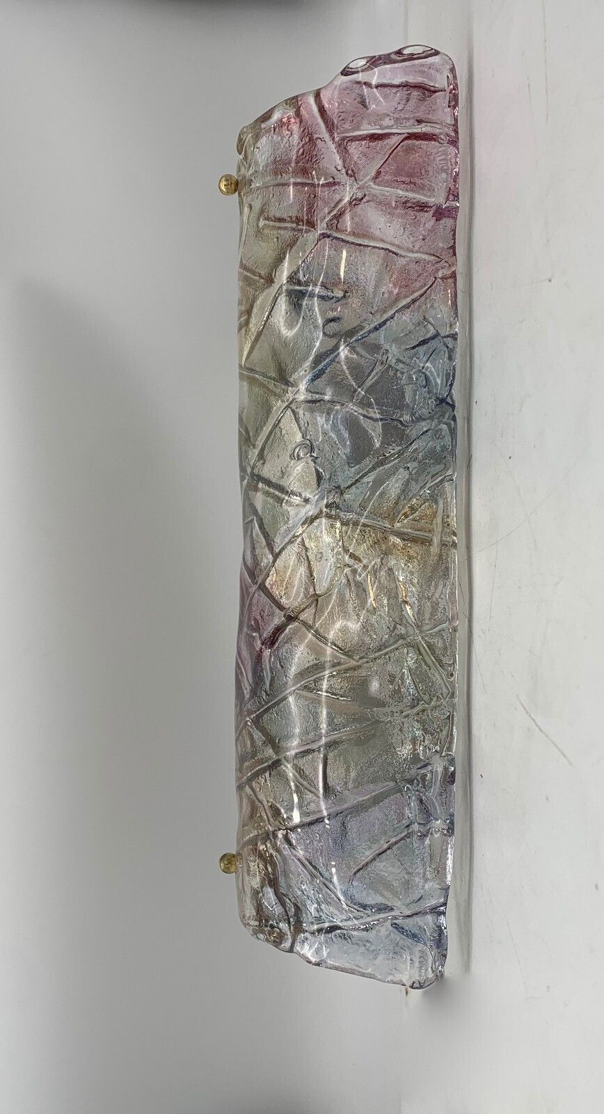 Pair Of Wall Lamps Attributed To Mazzega, 1980s, Murano Glass photo Lighting