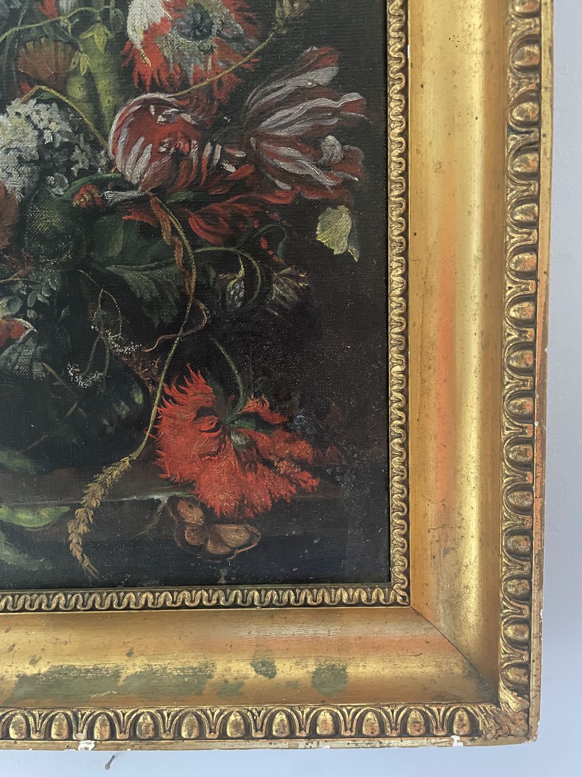 Early 20th Century Continental School, Flower Study, Oil On Canvas photo for sale