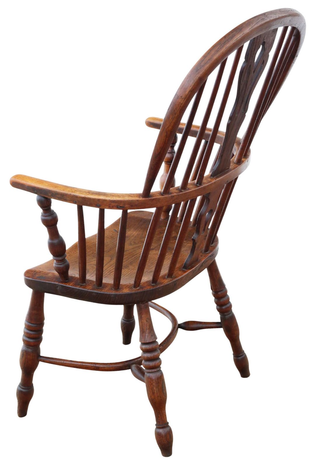 Antique 19th Century Ash & Elm Windsor Carver Elbow Chair – Fine Quality Armchair photo for sale