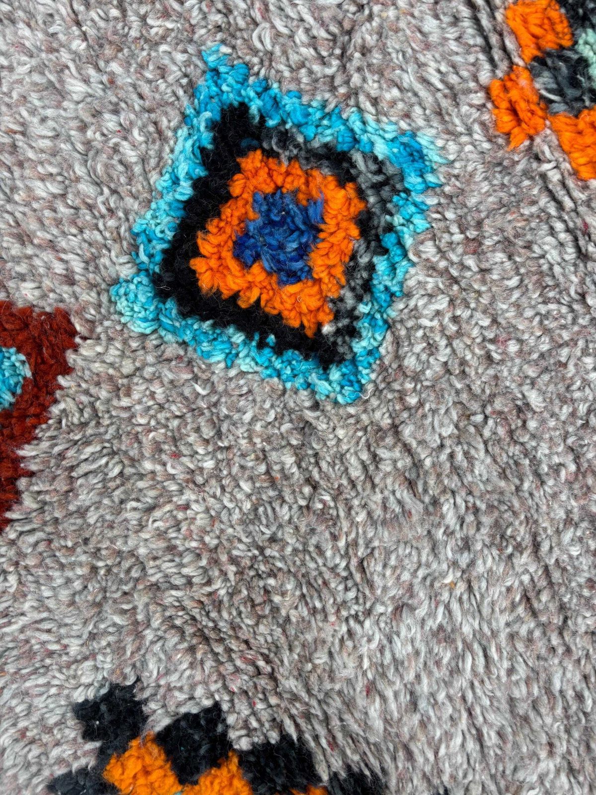Colorful Moroccan Berber Rug 210x320 Cm  Authentic Handwoven Wool Carpet, Checkered Berber Rug   Beni Ourain Rug   Handmade Rug photo vinterior