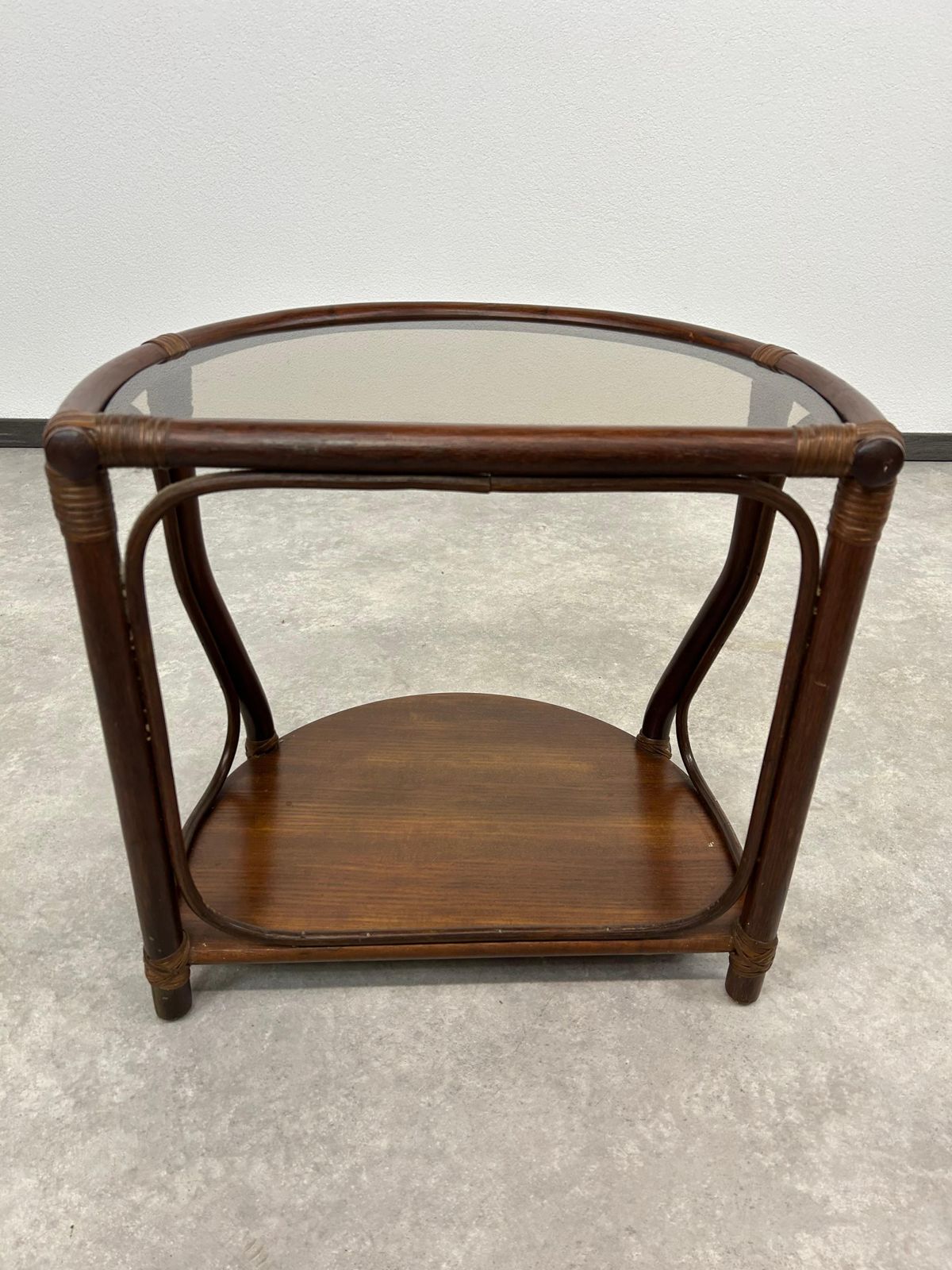 Mid Century Modern Bamboo Side Table By Gervasoni photo vintage