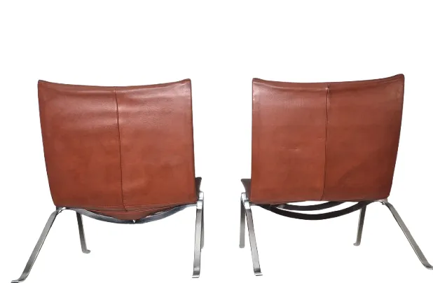 Furniture Poul Kjaerholm (1929 1980) Paire De Chauffeuses Pk22, Kold Christensen photo