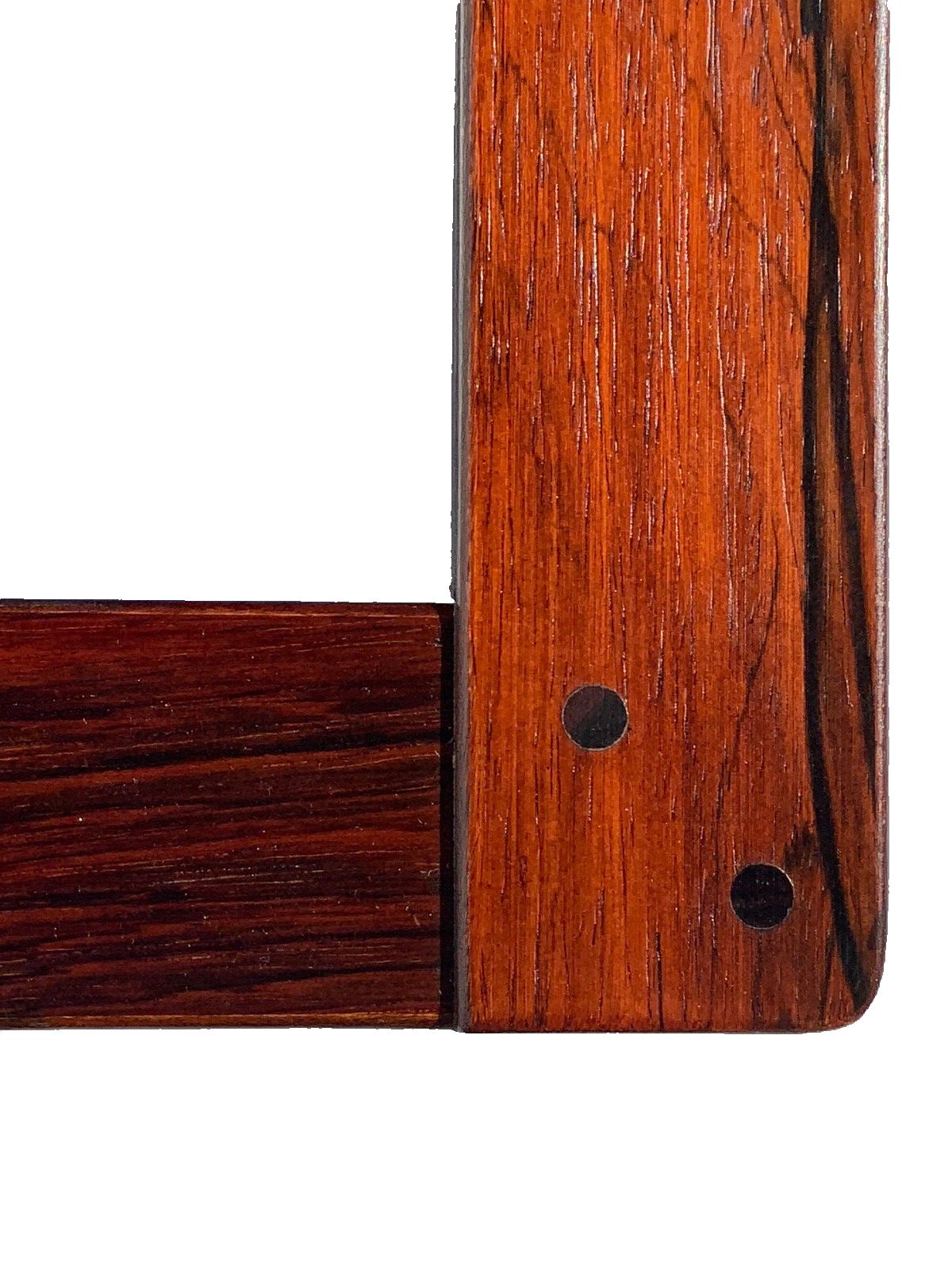 Vintage Dark Wood Wall Mirror "Miljo"  Ab Nybrofabriken, Sweden  1950s photo for sale