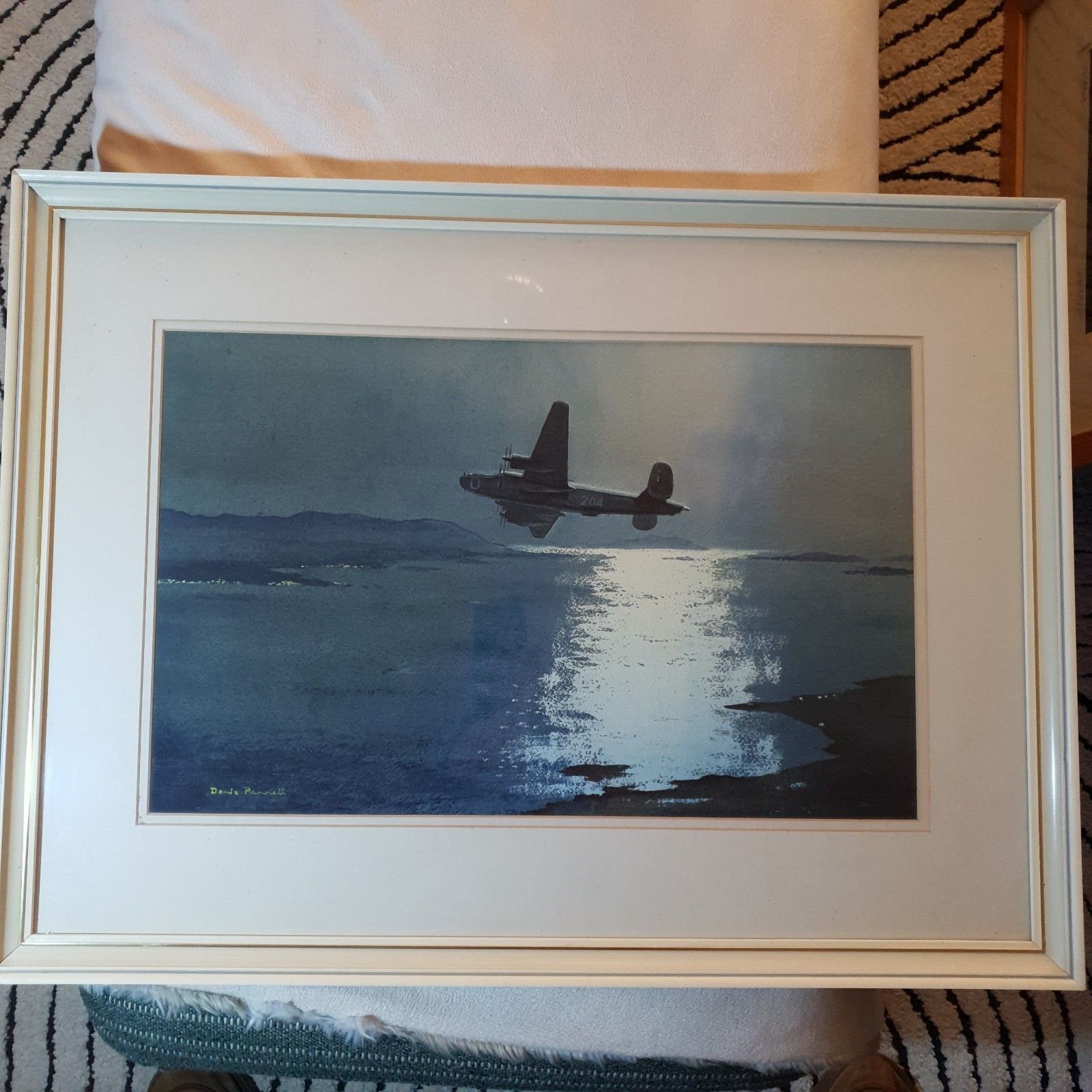 700.0 Denis Pannett Original Watercolour Lb 30 Liberator Mk.II? L73cm Raf Aviation photo
