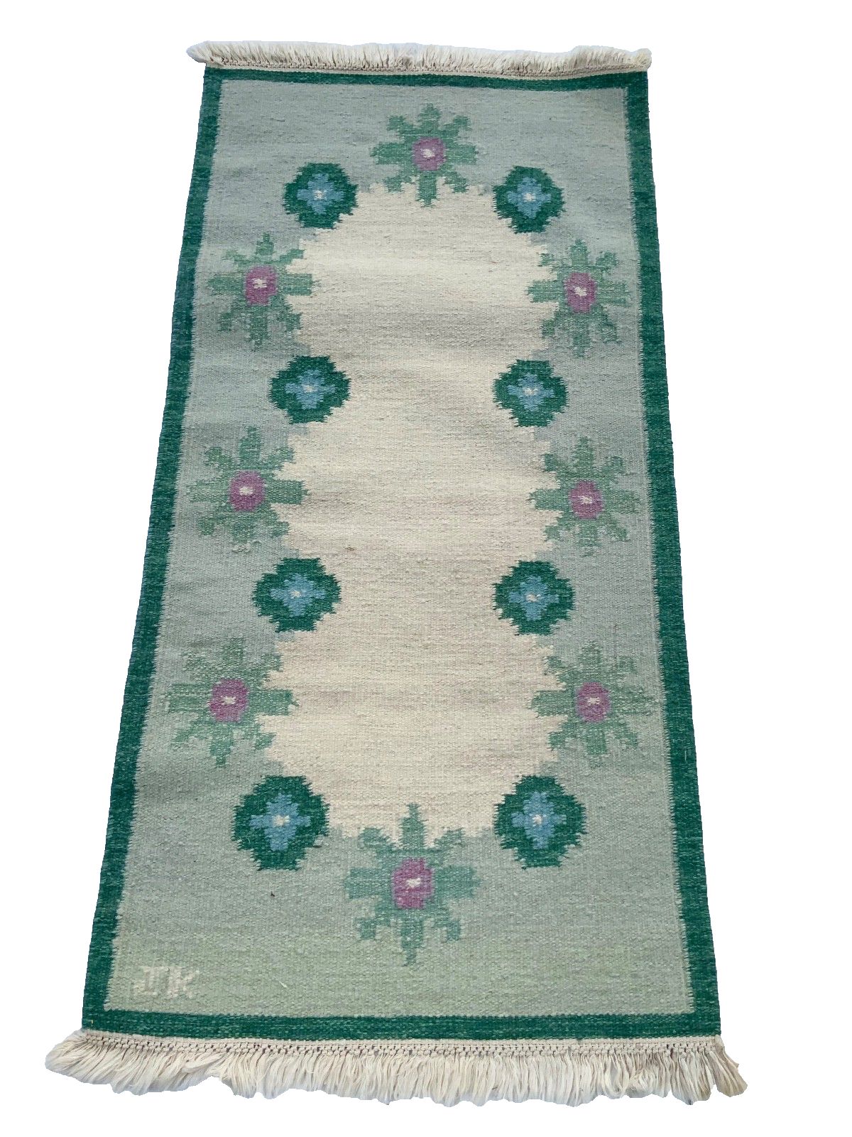 Vintage Swedish Wool Rug Flat Weave Kilim Rölakan By Karin Jonsson 150x80cm photo furniture