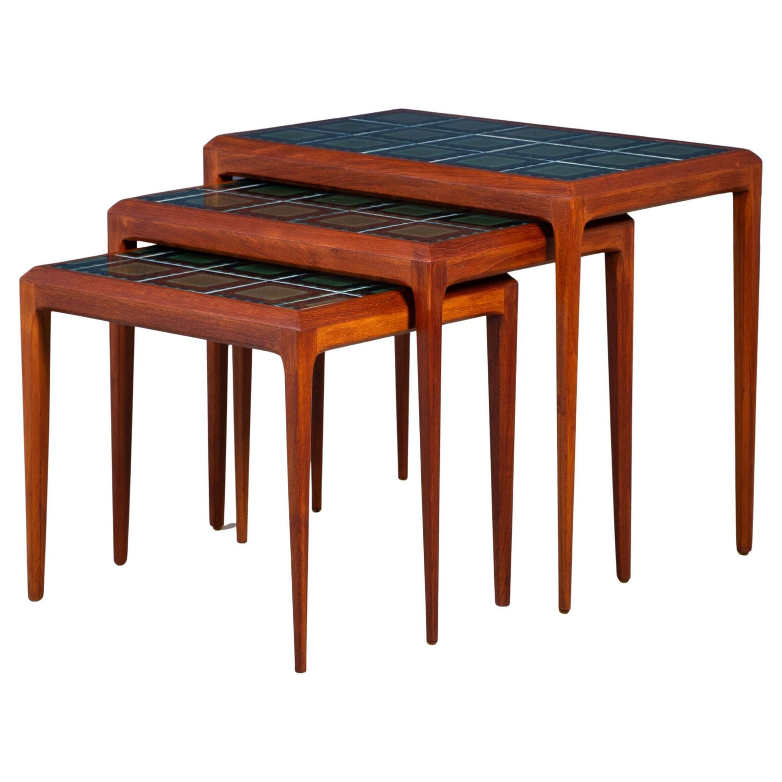 Set Of Teak Nesting Tables By Johannes Andersen For Silkeborg Møbelfabrik, 1960s