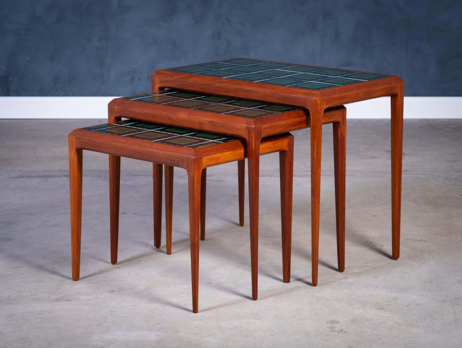 Set Of Teak Nesting Tables By Johannes Andersen For Silkeborg Møbelfabrik, 1960s photo furniture