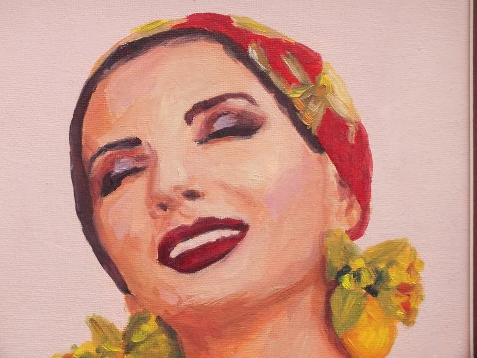 Young Woman Portrait Oil Painting Signed Framed Original photo Art