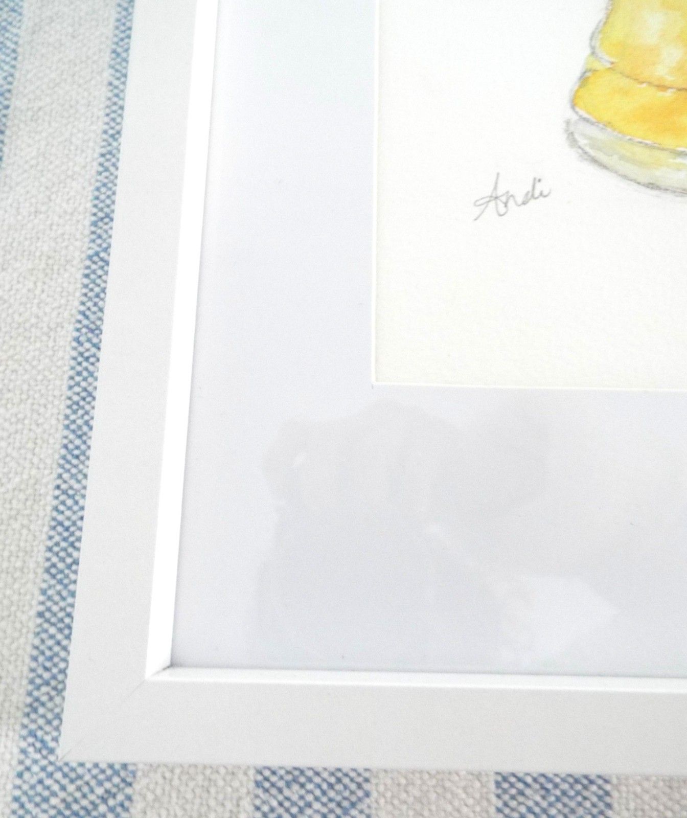 Cute  Mini Koala Llustration Original  Framed Watercolour Painting Andi Lucas photo Art