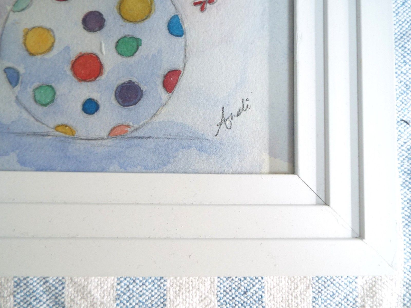 Watercolour Cute Fun Elephants Illustration Painting Framed Original Andi Lucas photo Art