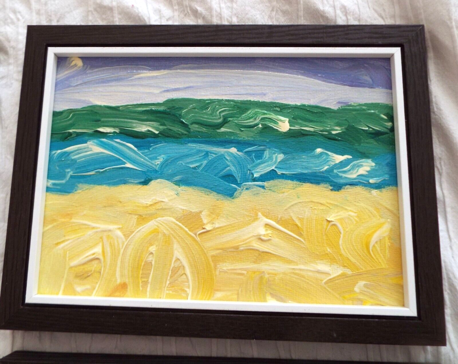Set Of 4 New Original Abstract Framed Paintings Multi Coloured Fraser Lucas photo vinterior