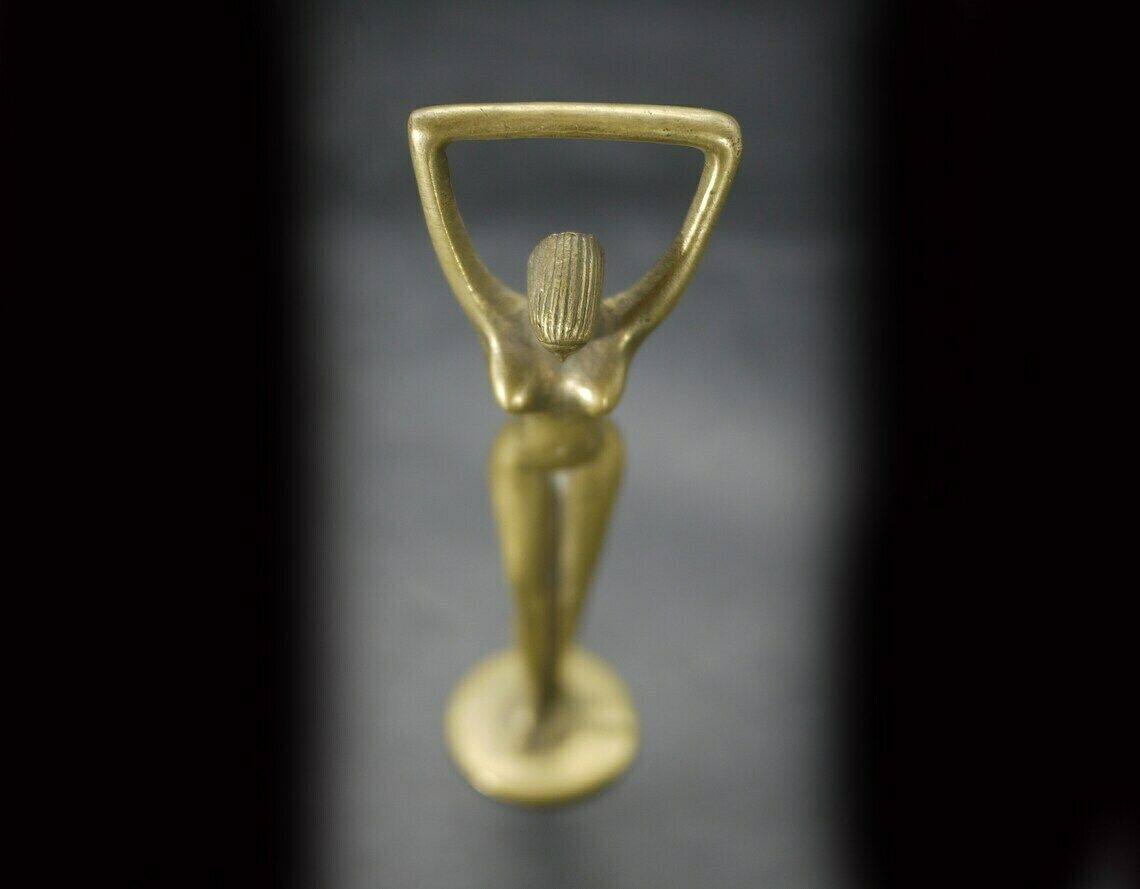 Art Deco Brass Nude Lady Bottle Opener photo Home Decor