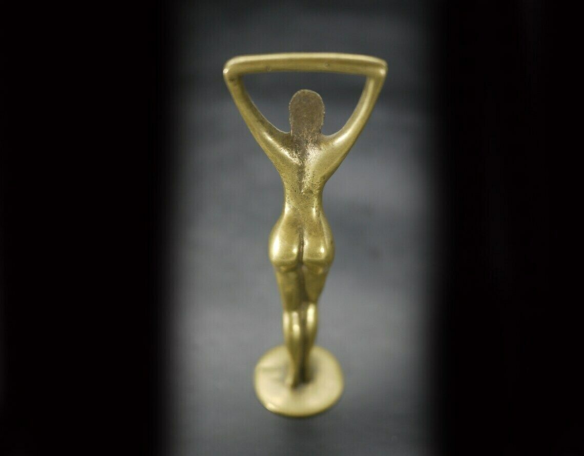 Art Deco Brass Nude Lady Bottle Opener photo 85.0