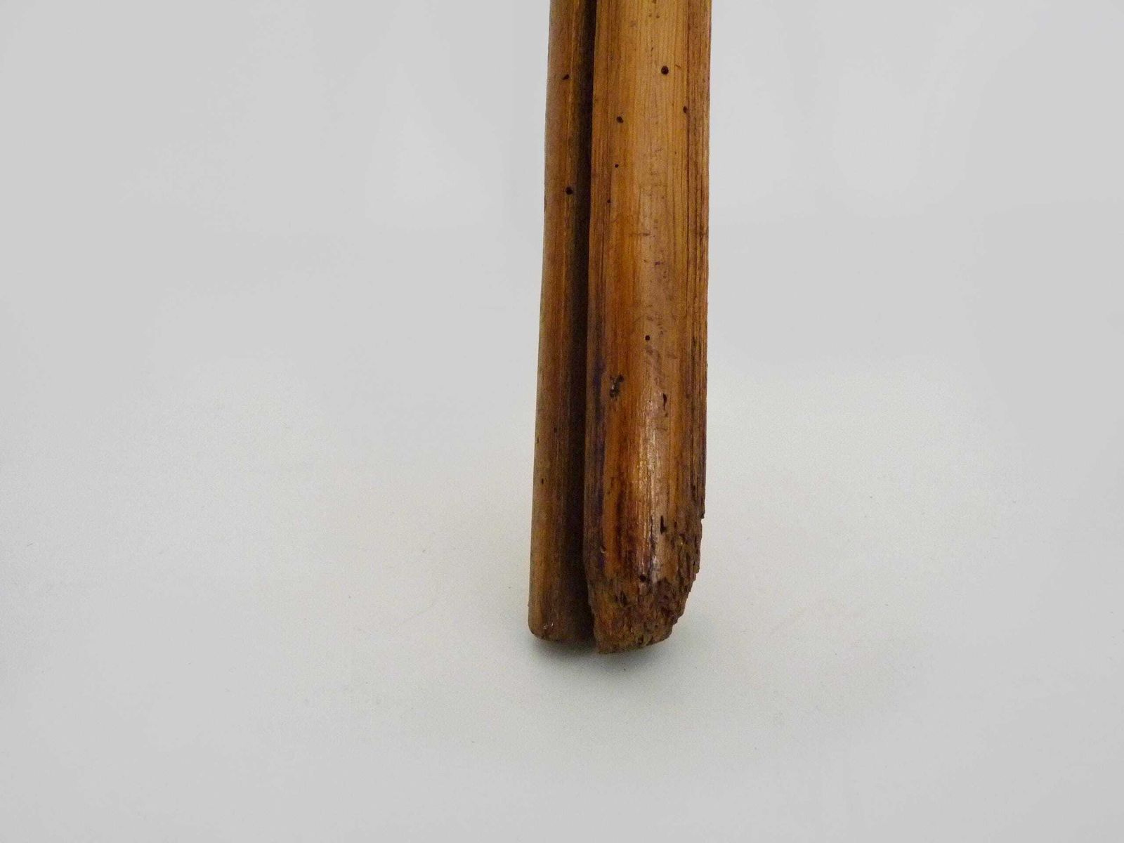 photo for sale Antique Tripod Oak Butcher's Block, Side Table, Stool. Folk Art